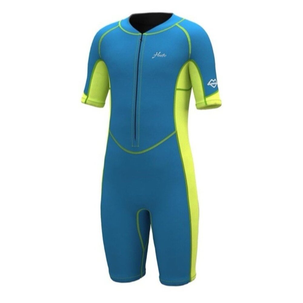 Hevto Kids Wetsuit Youth Size 14 - 2mm Shorty Neoprene Thermal Surf Swim Zip NEW